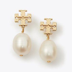 NEW Tory Burch Baroque Cultured Pearl Drop Earrings